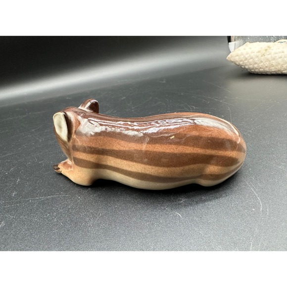 Lomonosov Porcelain Wild Boar Piglet Figurine USSR Soviet Animal Vintage Export - Picture 3 of 6